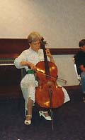 Maria McKinney playing an instrument