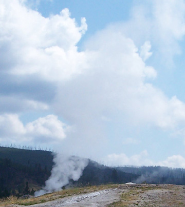 Old Faithful before eruption