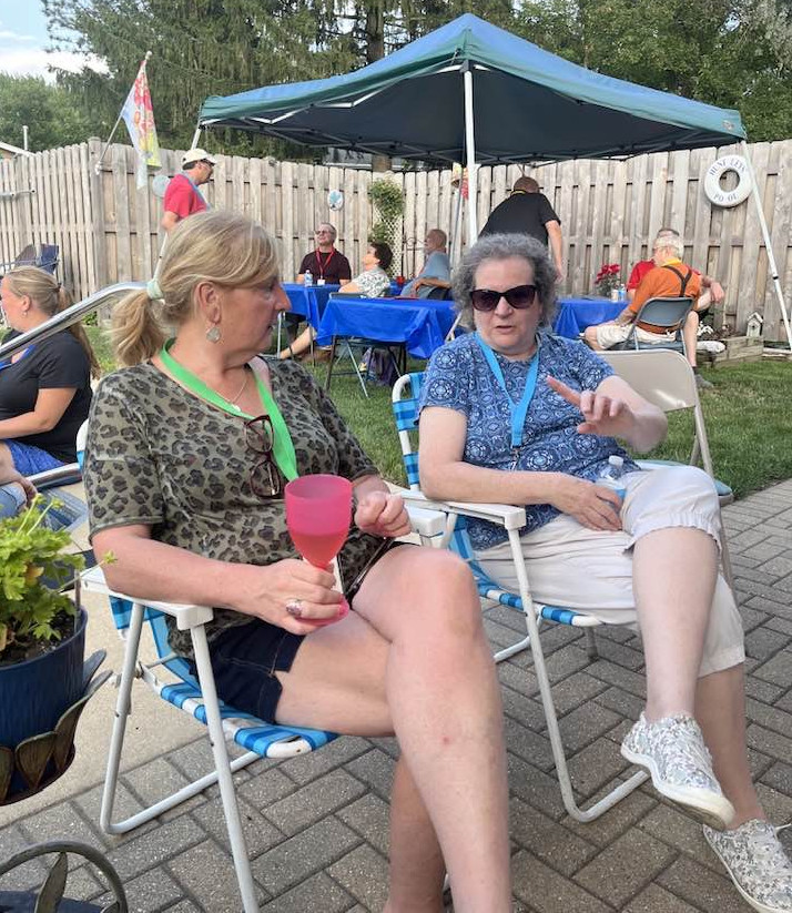 Two ladies chatting