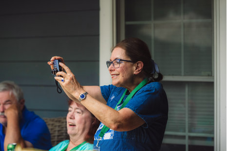 Myra Jo Aguilera taking a photo